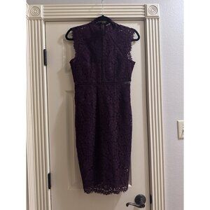 Nordstrom’s Bardot Womens Floral Lace Purple Sleeveless Sheath Dress Size 6